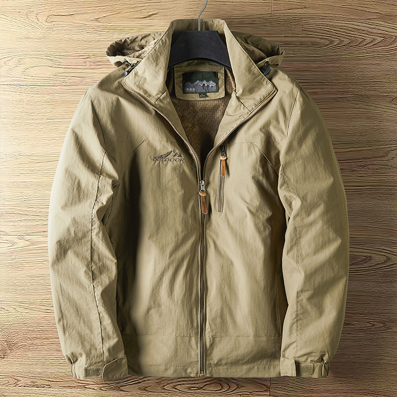 Men's Lightweight Nylon Hooded Windbreaker Sports Jacket teemdrop