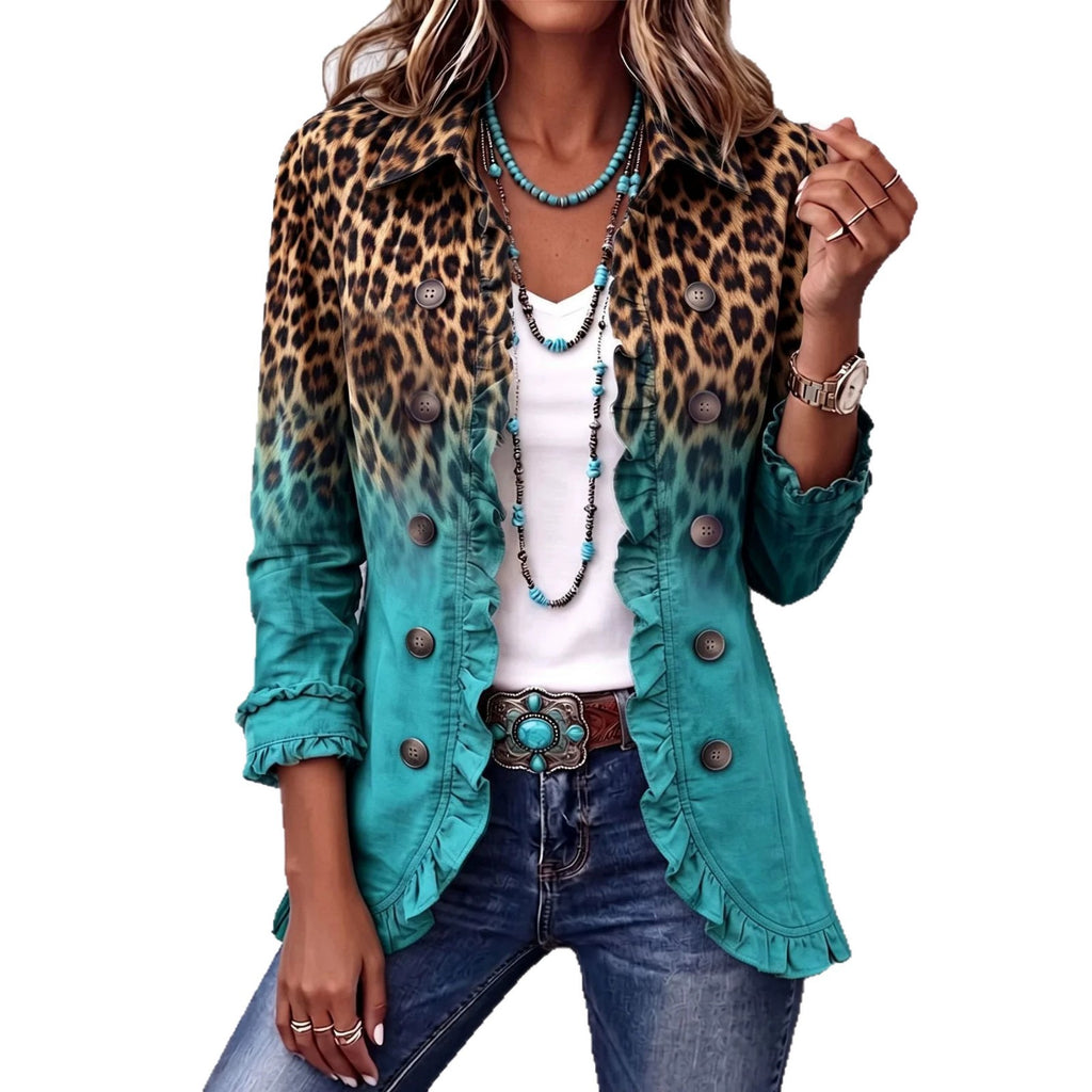 Womens Leopard Print Cardigan