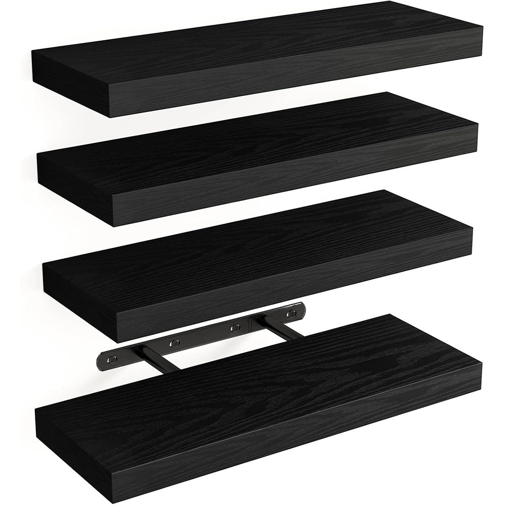 Wooden Floating Wall Mounted Storage Shelf for Bathroom Living Room Kitchen