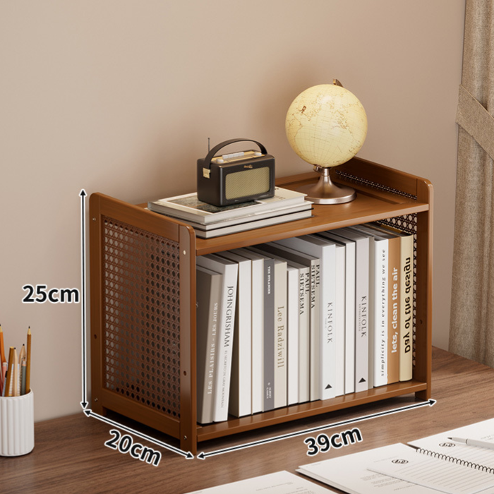 Minimalist Bamboo Multi-Layer Desktop Organizer Shelf teemdrop