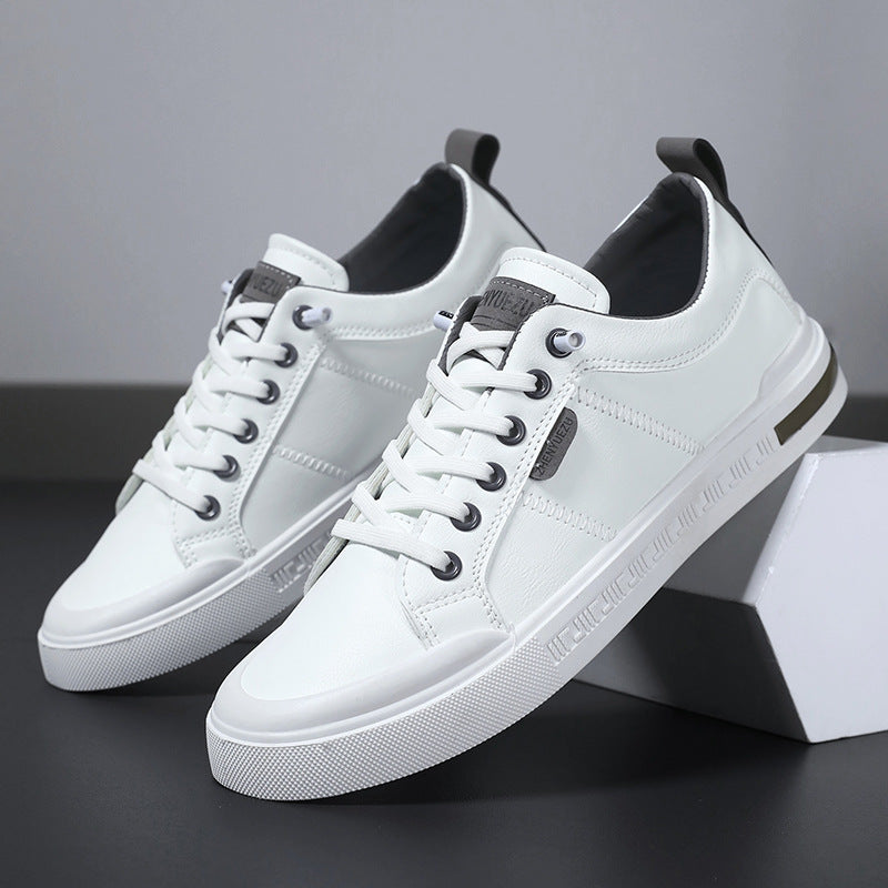 Mens Leather Panel Casual Shoes