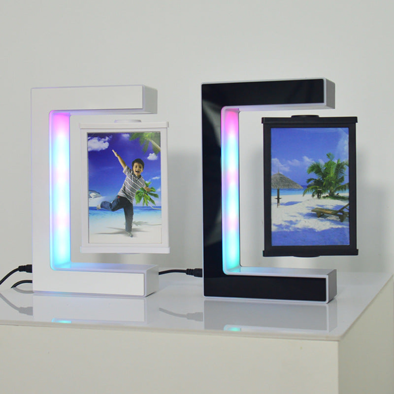 Magnetic Levitating LED Photo Frame Creative Floating Display Home Decor Gift teemdrop