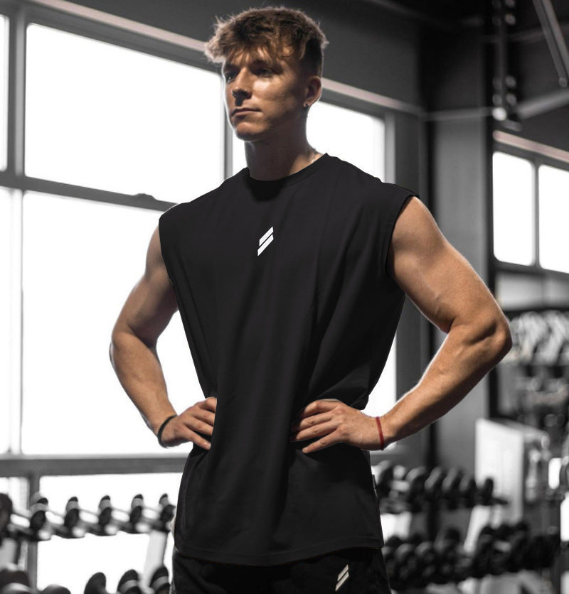 Men's Quick-Dry Bird-Eye Fabric Sleeveless Sports Training Vest teemdrop