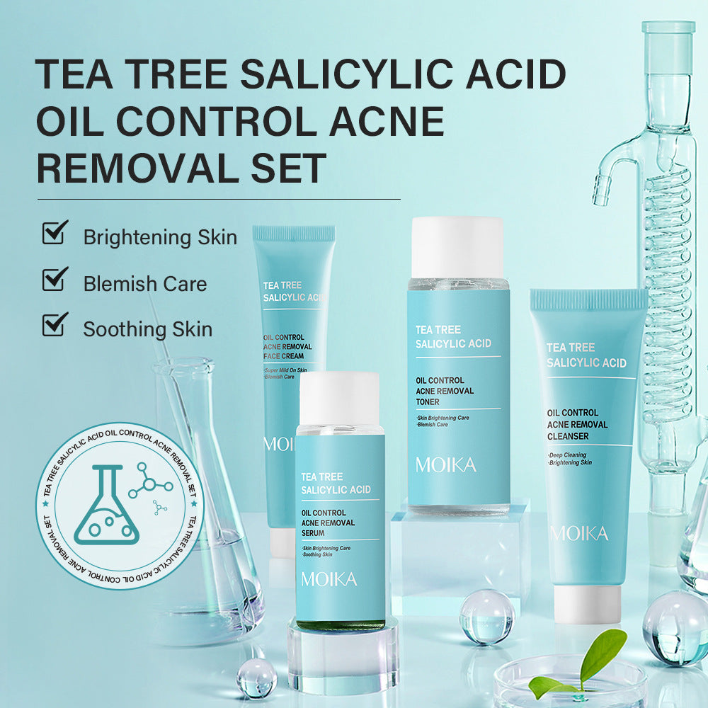 Tea Tree Salicylic Acid Four-Piece Facial Care Set teemdrop