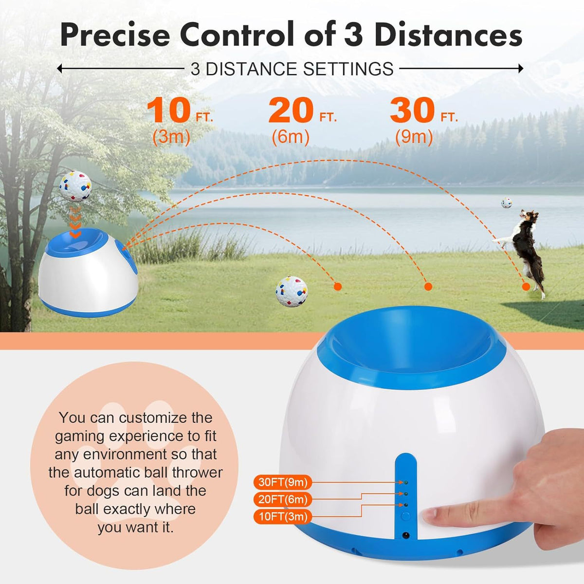 Adjustable Automatic Dog Ball Launcher Toy teemdrop