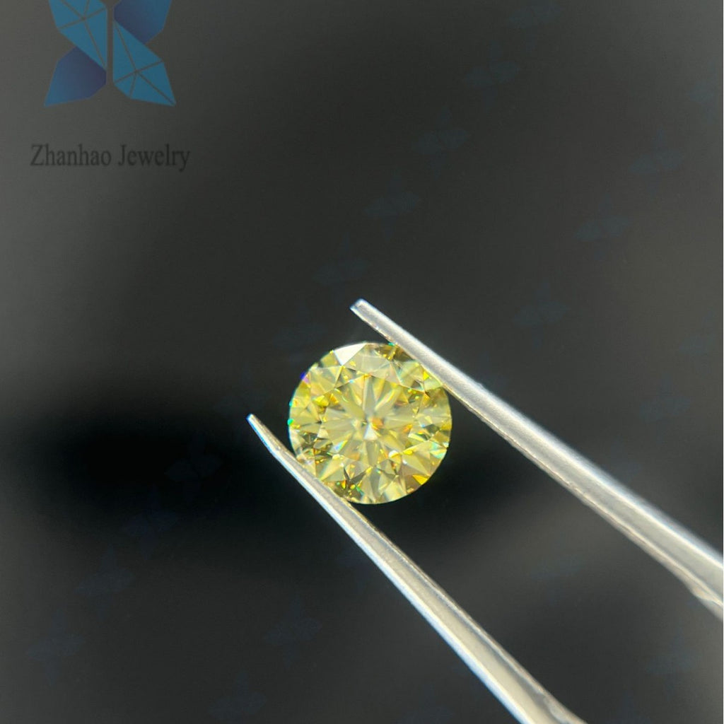 Lab Grown Round Yellow Diamond