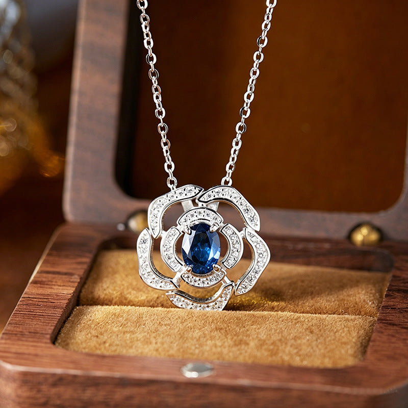 Silver Natural Birthstone Flower Vintage Adjustable Ring