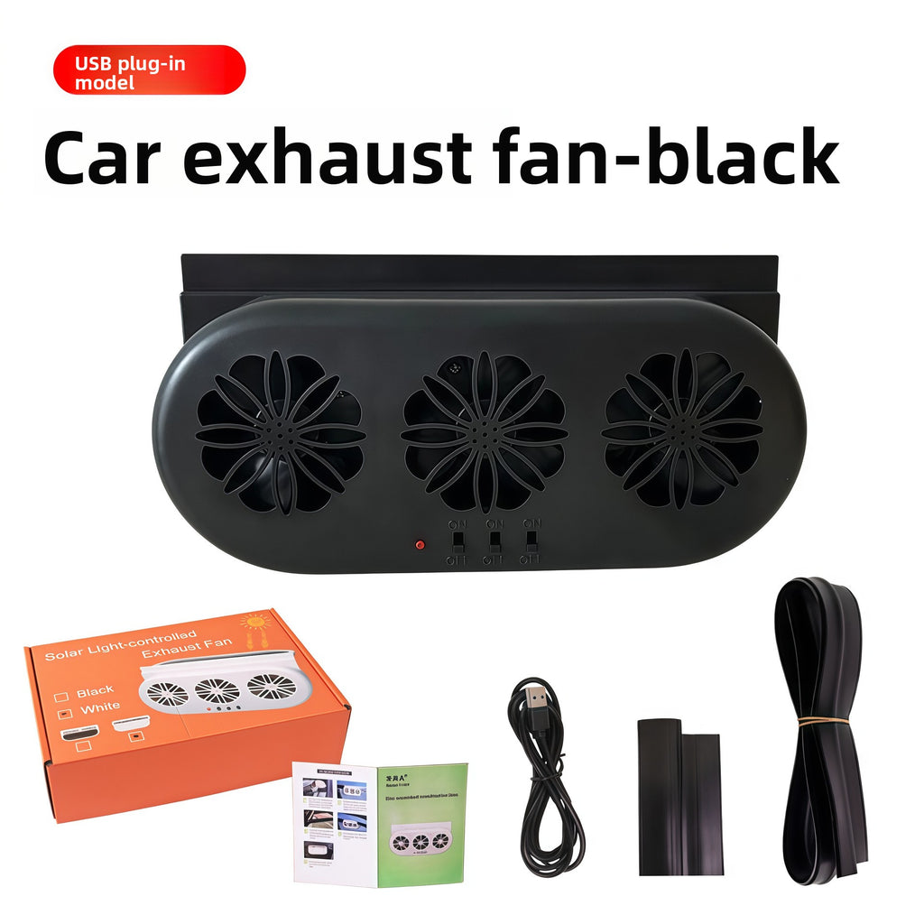 Solar USB Car Exhaust Fan Interior Air Circulator teemdrop