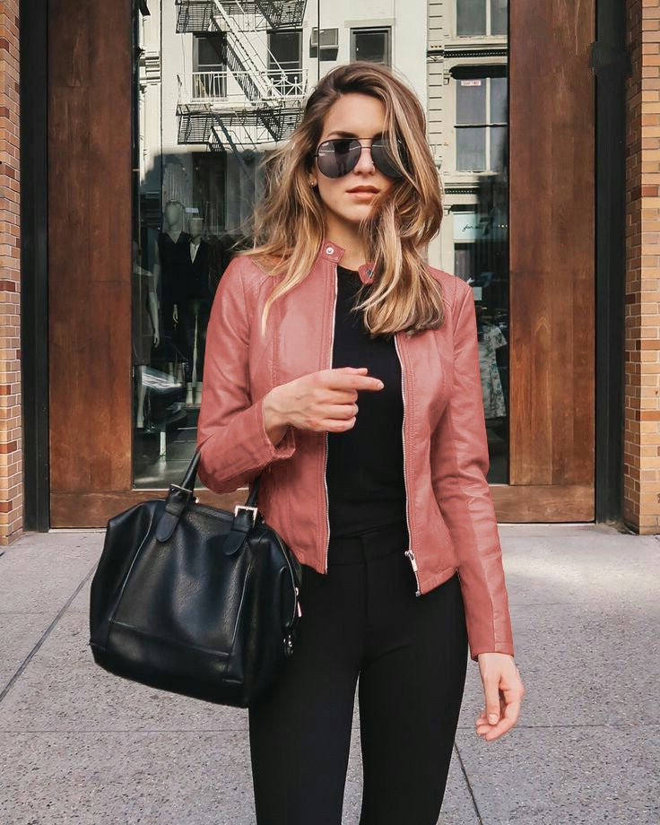 Womens PU Leather Jacket