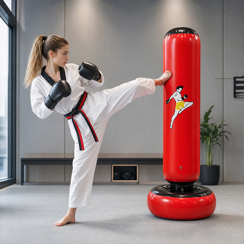 Sandbag home combat training, standing untoppleable figure, boxing column