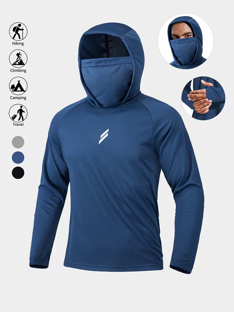 Men's UV-protective quick-drying fishing sun protection jacket