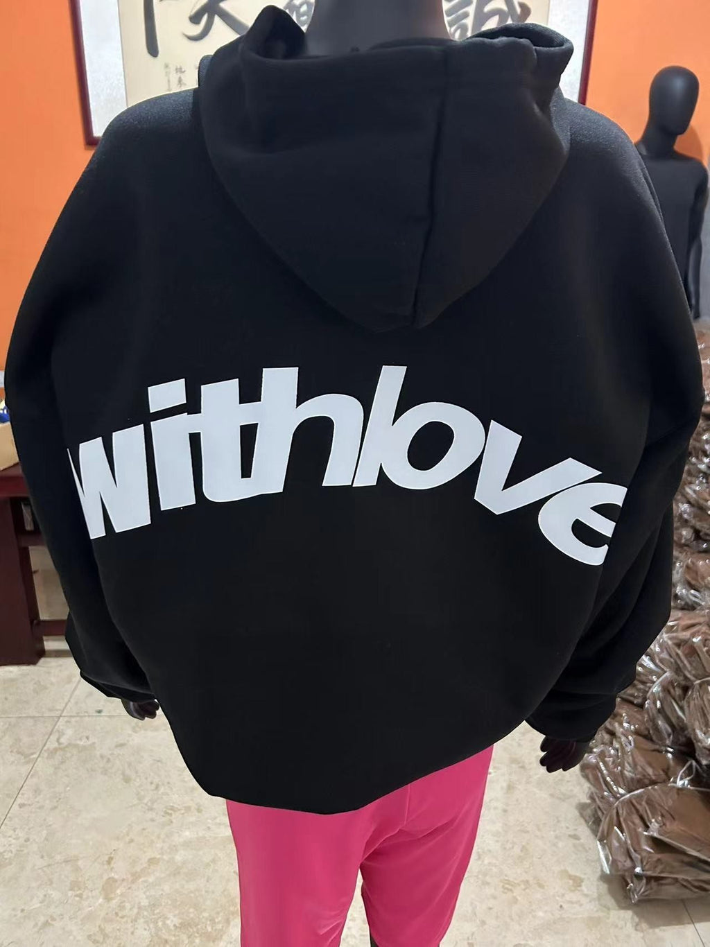 Women's Oversized Large Letter Print Hoodie Long Sleeve Pullover Sweatshirt with Hood teemdrop