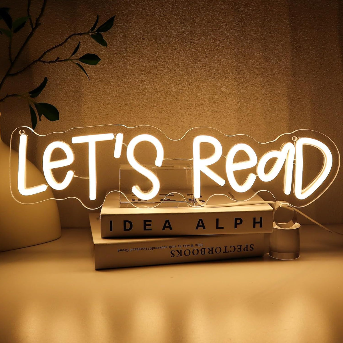 Dimmable LED Reading Neon Sign Wall Decor Light teemdrop