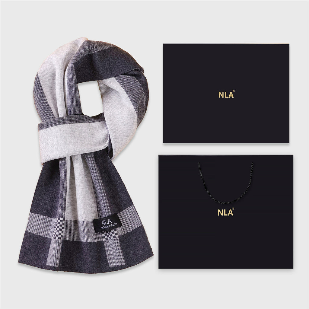 Men's Wool Scarf Men's Winter Warm Knitted Scarf teemdrop
