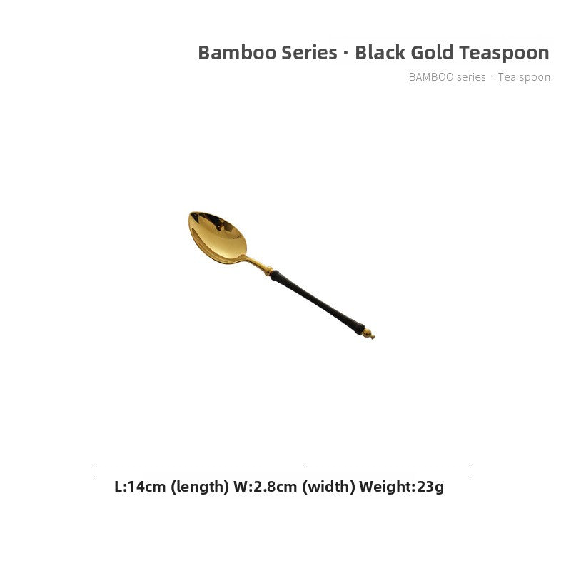 Black Gold Mirror Stainless Steel Cutlery Set