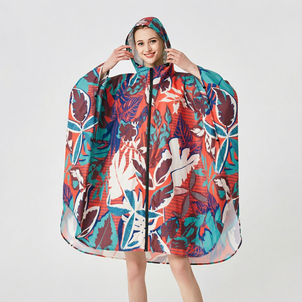 Printed one-piece raincoat teemdrop