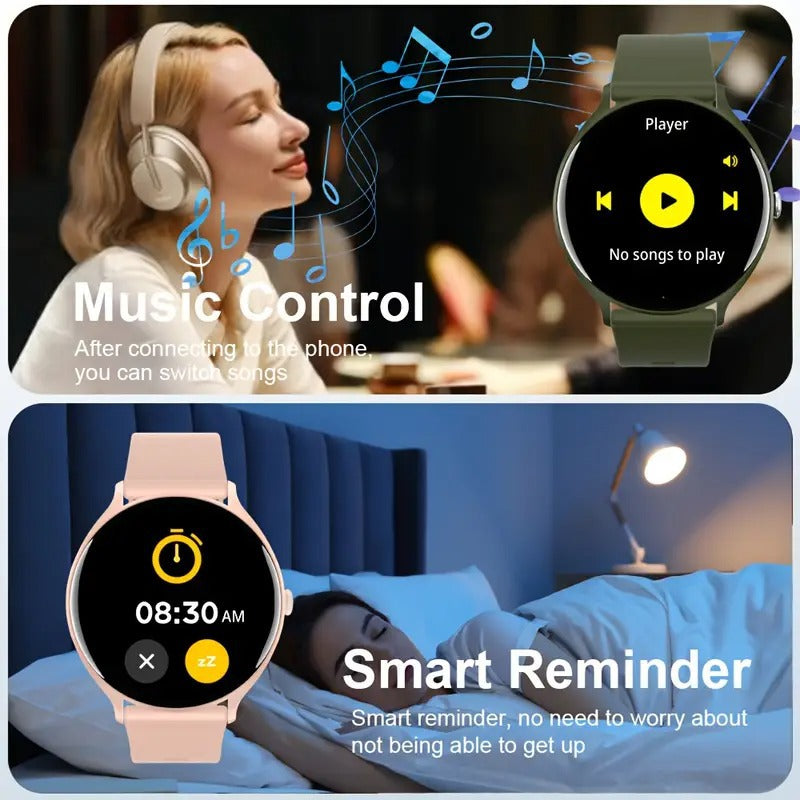 Touchscreen Smartwatch with Bluetooth Calling and Health Fitness Tracking