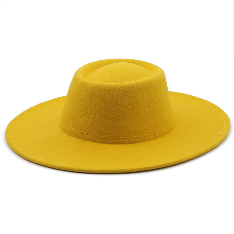 Unisex Wide Brim Woolen Hat teemdrop