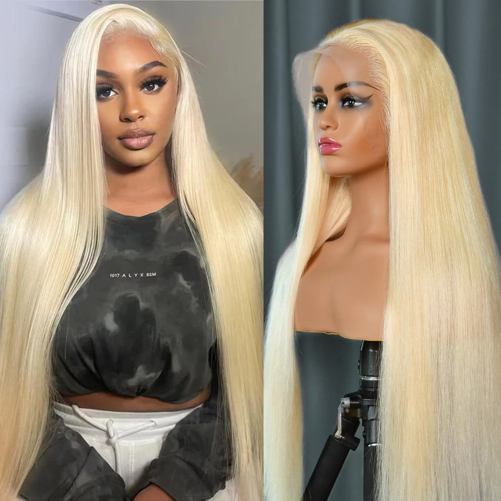 Long Straight Heat Resistant Synthetic Fiber Front Lace Wig teemdrop