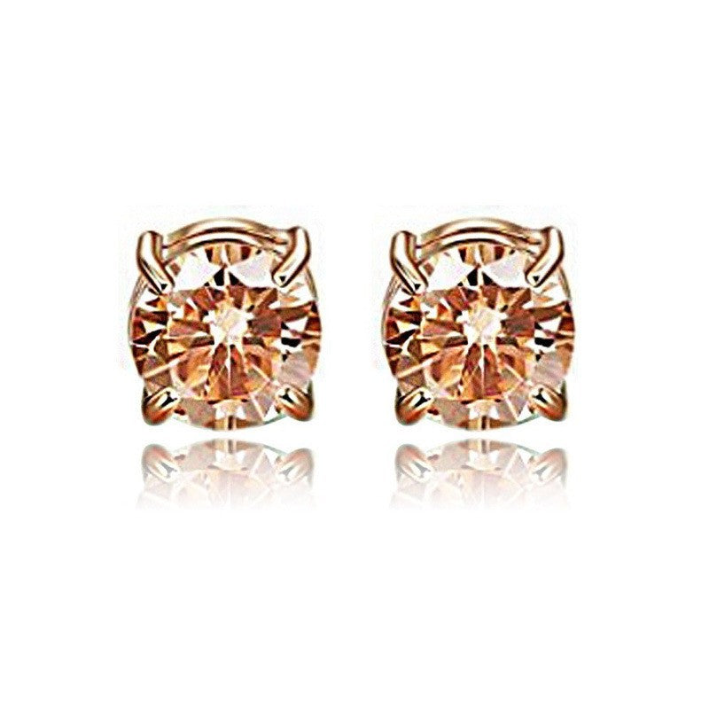 Unisex Magnetic Zircon Ear Clips Non Pierced Stud Earrings