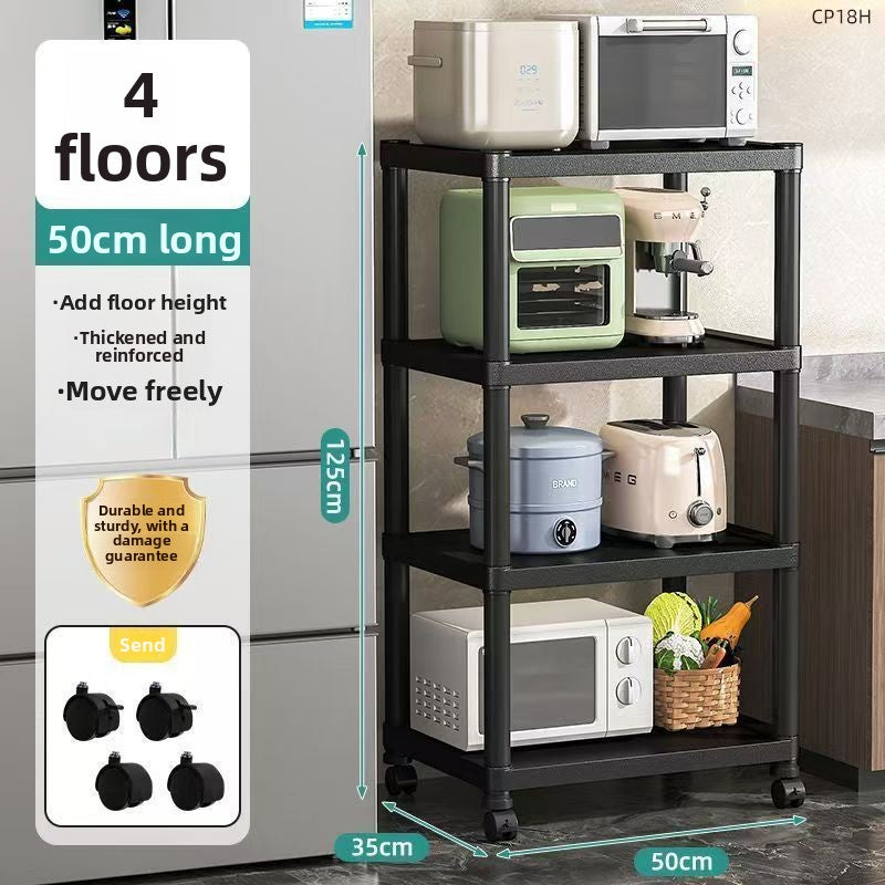 Multi-Layer Foldable Storage Rack with Wheels