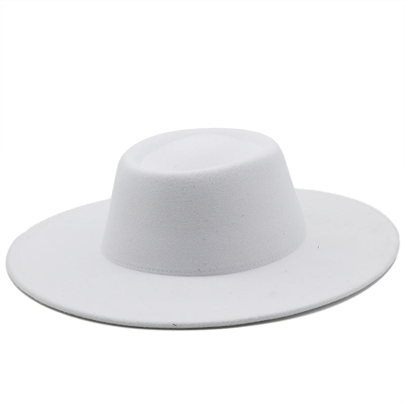 Unisex Wide Brim Woolen Hat teemdrop