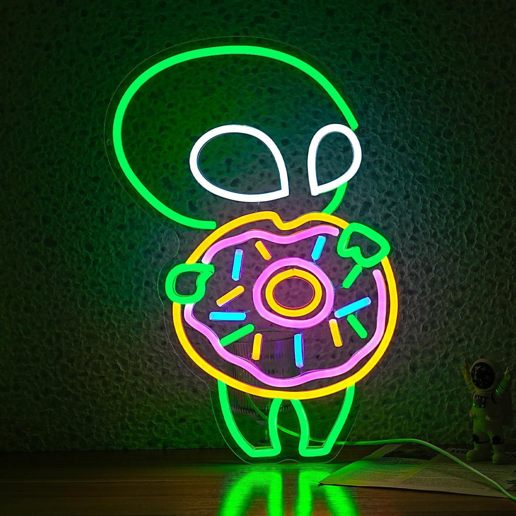 Alien UFO LED Neon Sign Light for Bedroom Game Room Bar Party Decoration teemdrop
