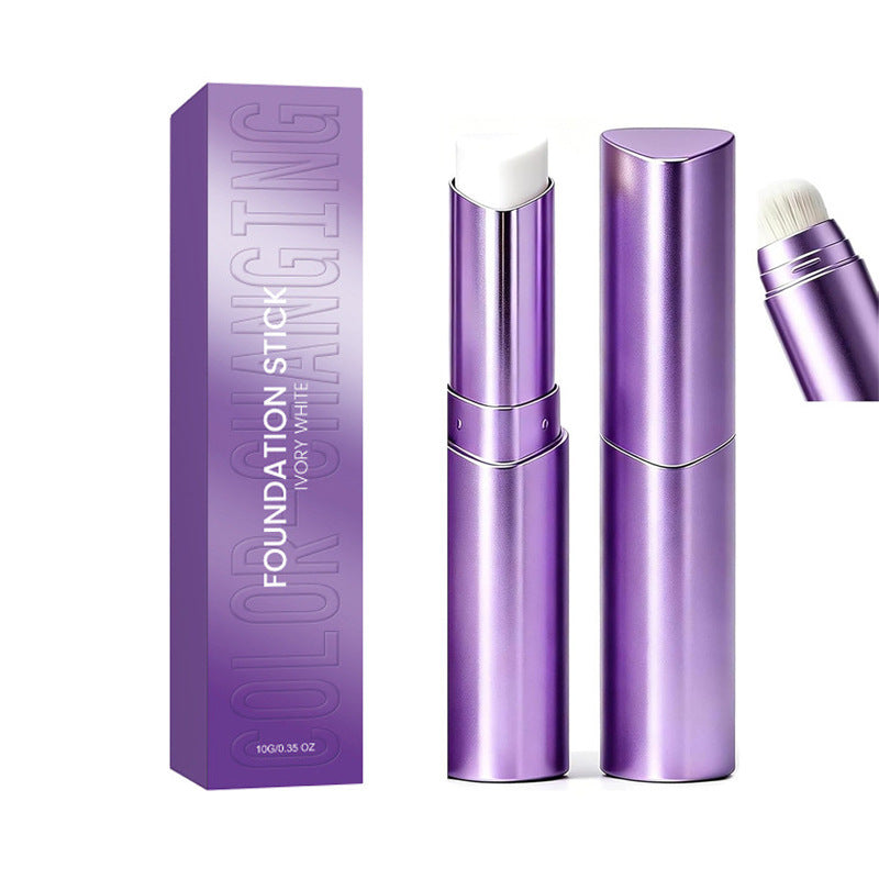 2-in-1 Color-Transforming Matte Foundation Stick, Lightweight Hydrating Concealer with Sunscreen for Neutral Skin