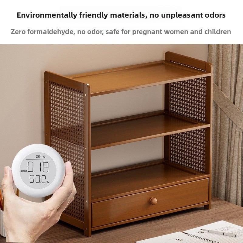 Minimalist Bamboo Multi-Layer Desktop Organizer Shelf teemdrop