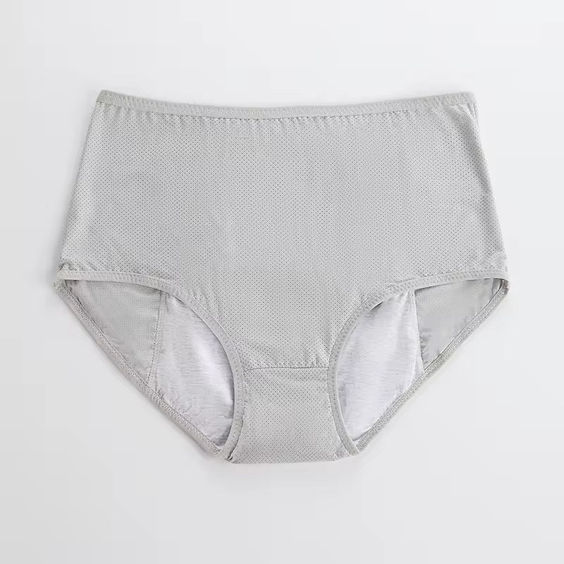 Ice Silk Women Leak Proof Menstrual Underwear Mid Waist Sanitary Panties
