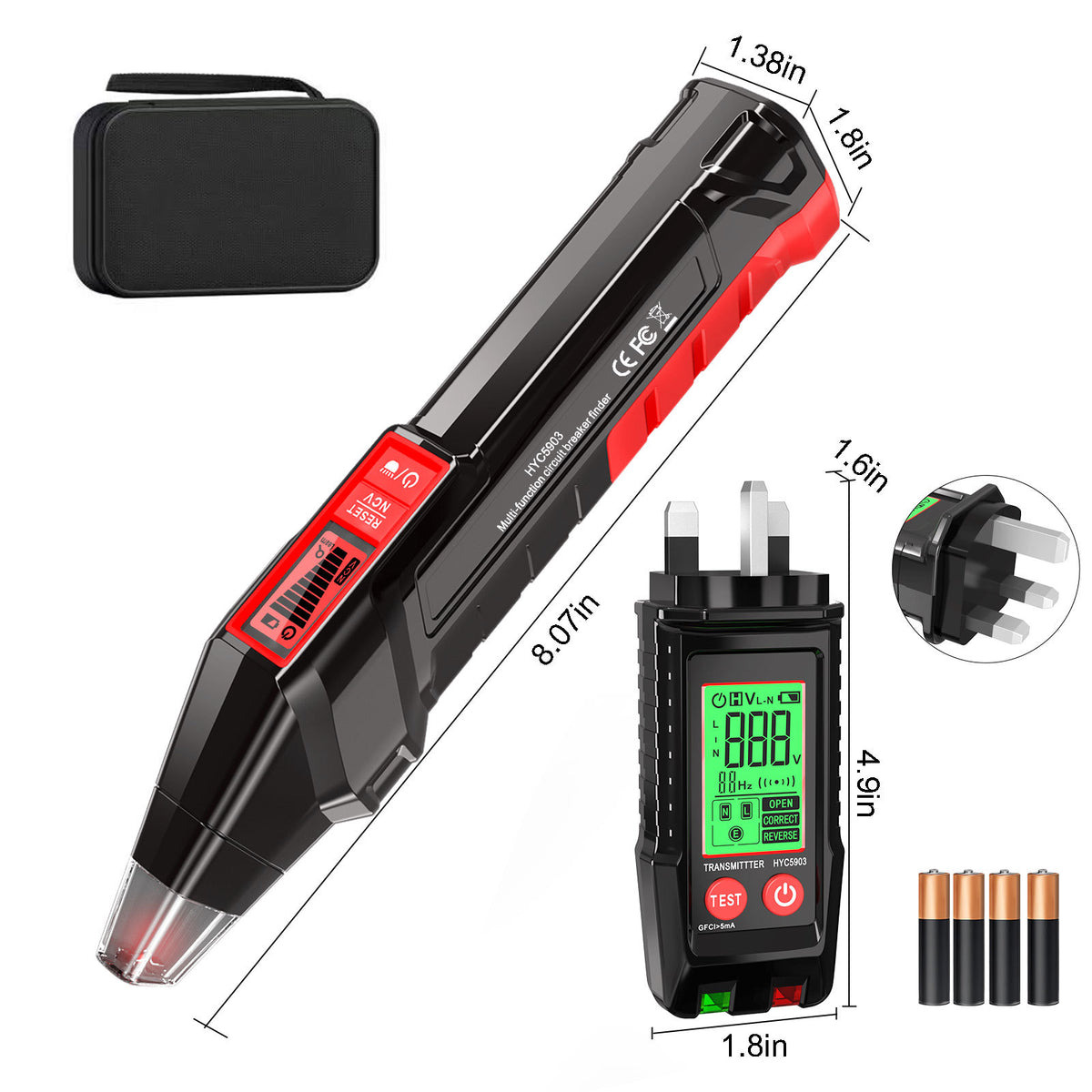 Multifunctional Circuit Breaker Finder Socket Tester for Home Wiring Installation teemdrop