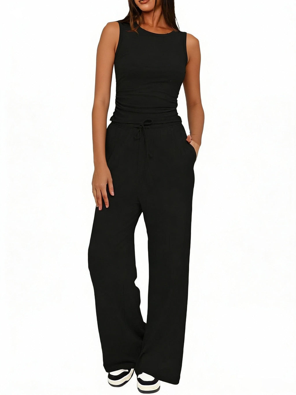 casual wide-leg pants teemdrop