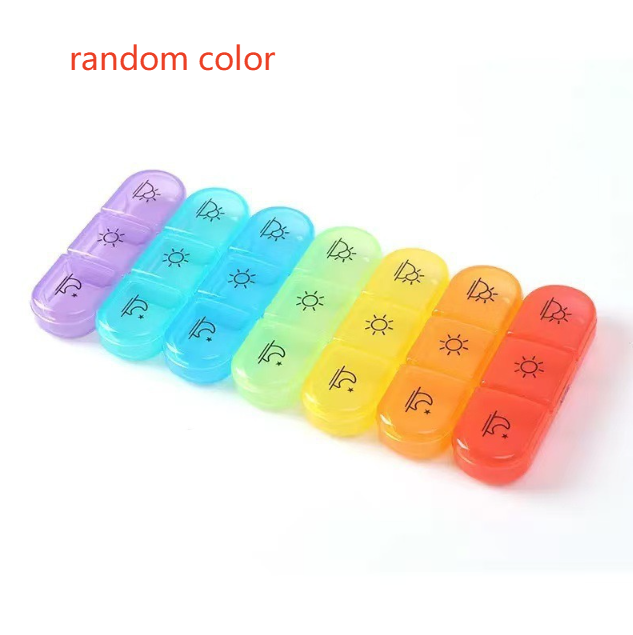 21-piece portable rainbow classification medicine box