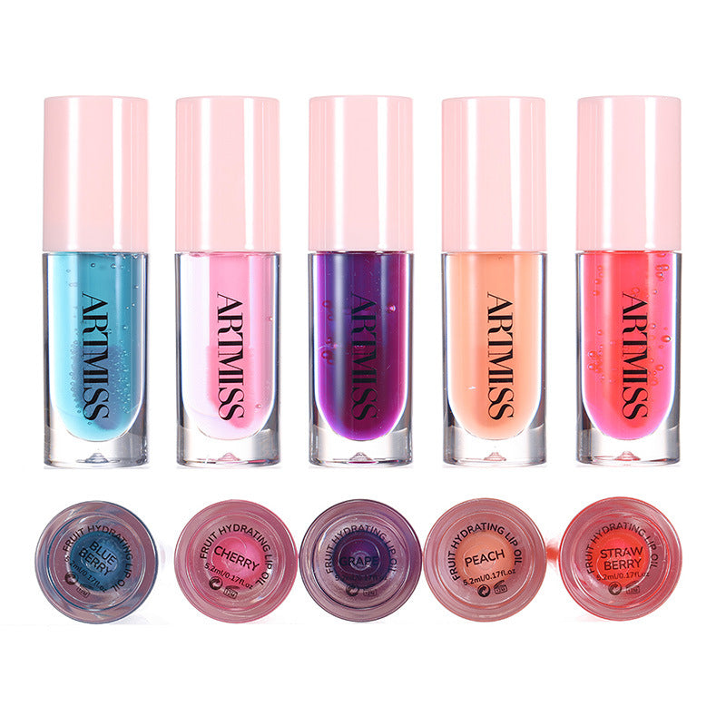 Fruity Scented Moisturizing Lip Oil High Shine Non-Sticky Long Lasting Plumping Lip Gloss