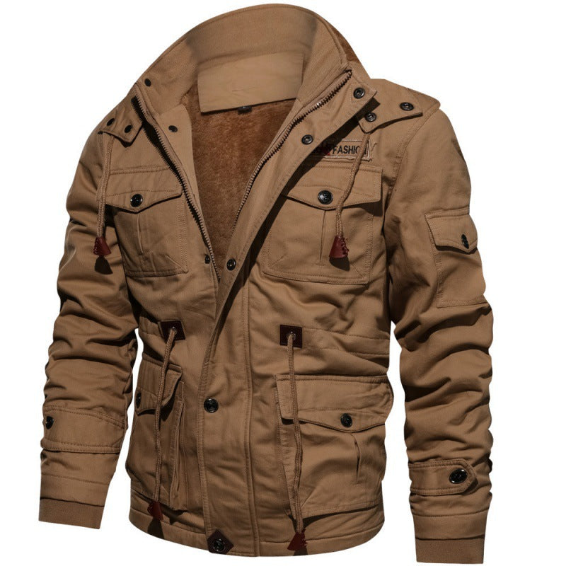 Mens Fleece Lined Hooded Jacket