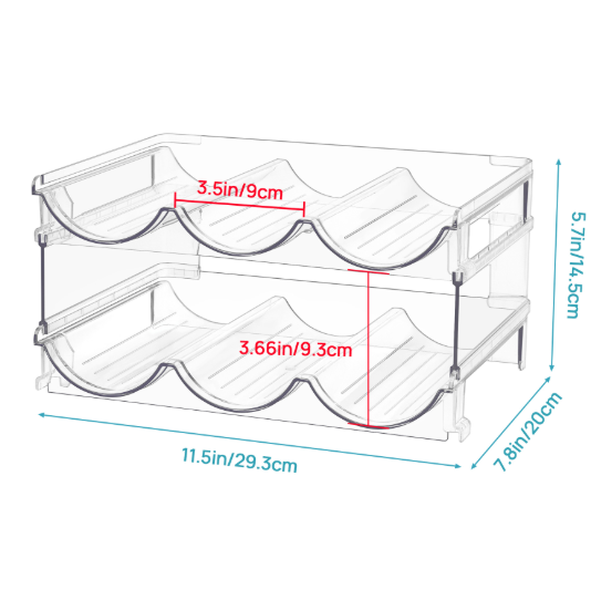 Refrigerator Drink Holder Stackable Organizer Rack