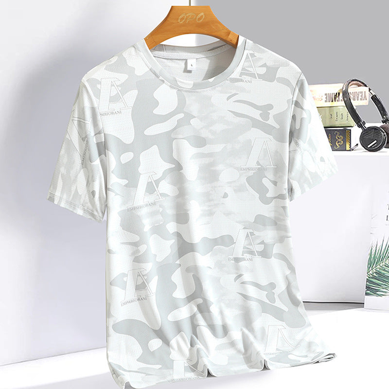 Men's Quick-Dry Ice Silk Camouflage Short Sleeve T-Shirt teemdrop