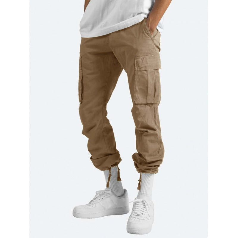 Mens Cargo Pants with Drawstring Waist