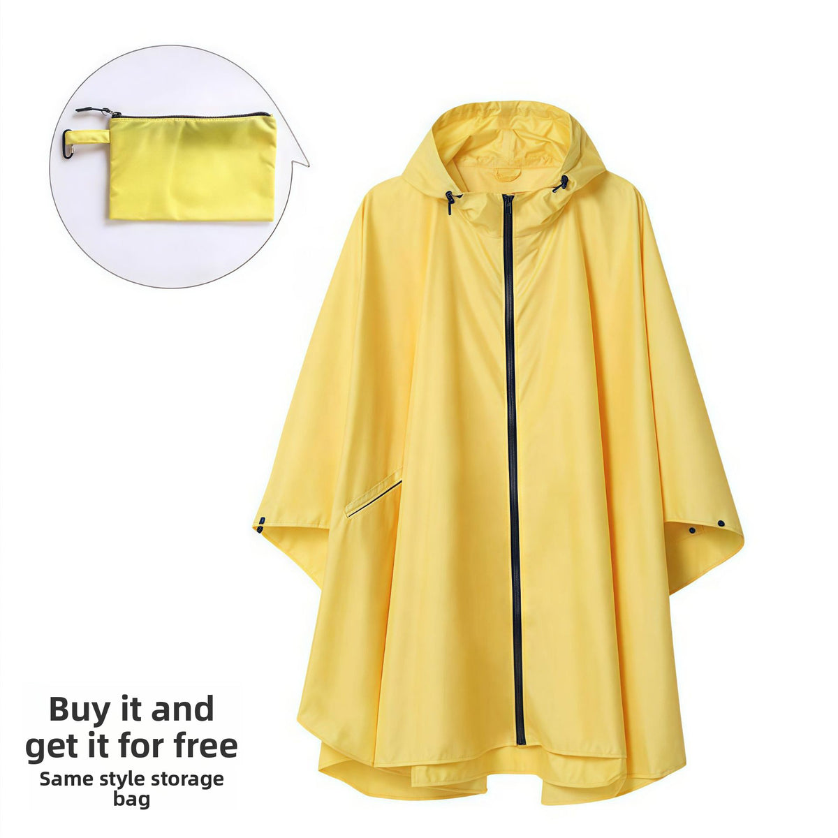 Fashionable cape raincoat for outdoor use teemdrop
