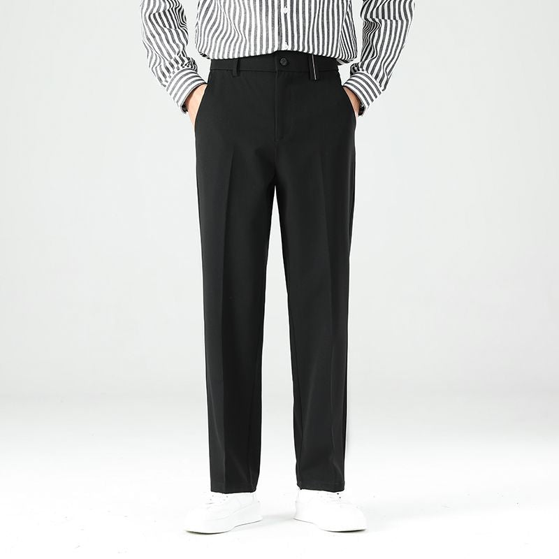 Men's Casual Pants Straight-Leg Drapey Dress Pants Long Pants teemdrop