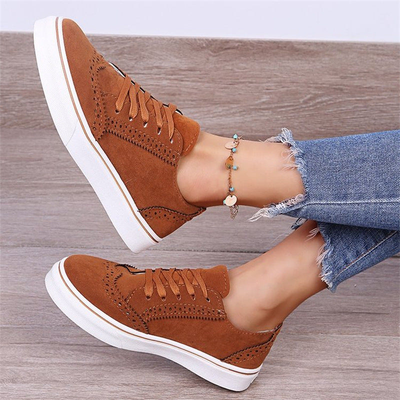 Casual Lace-Up Flat Sole Women Shoes