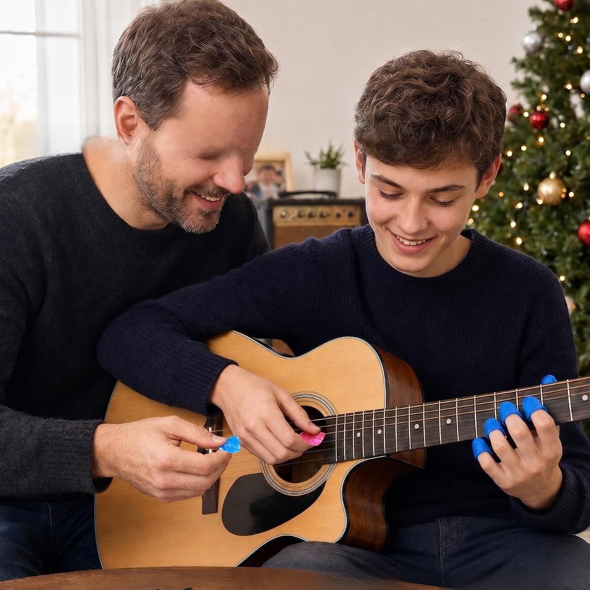 Guitar pick Christmas countdown blind box teemdrop