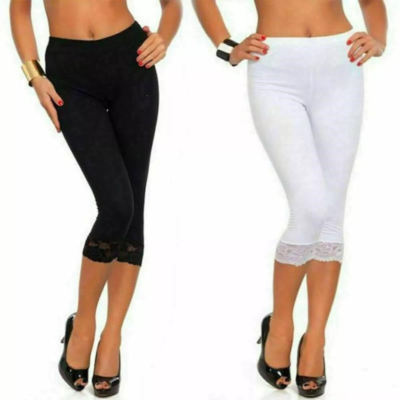 Women Breathable High Elasticity Cropped Leggings teemdrop