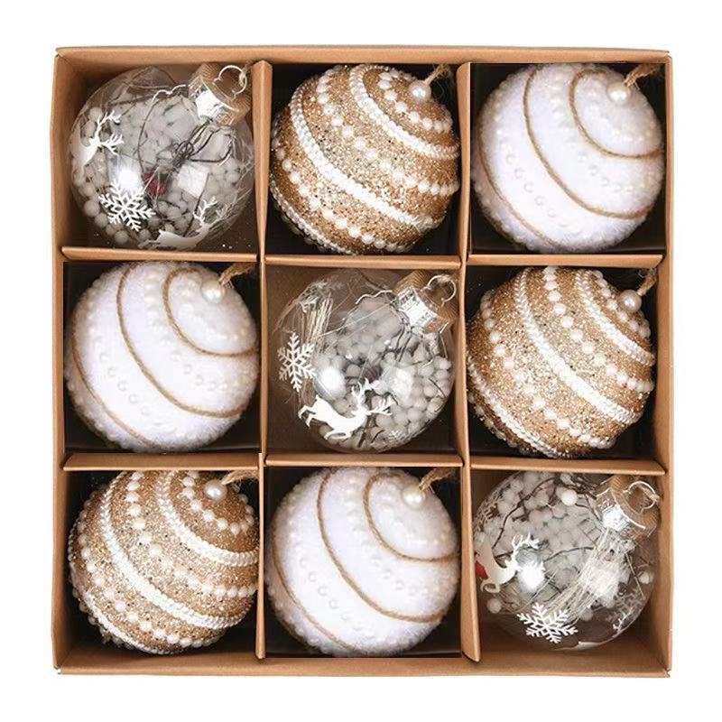 Champagne Gold Christmas Ball Ornaments