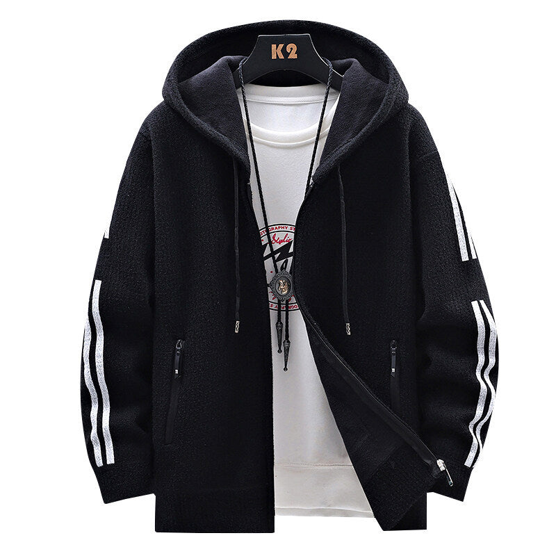 Sweater knit cardigan coat