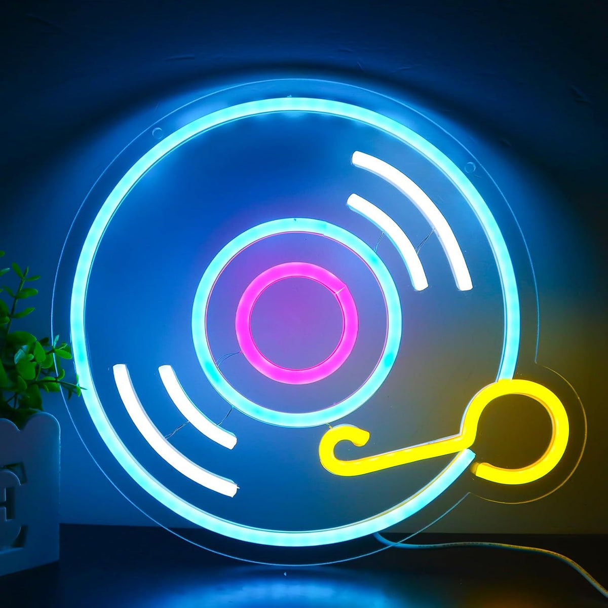 Record Player LED Neon Light Sign teemdrop