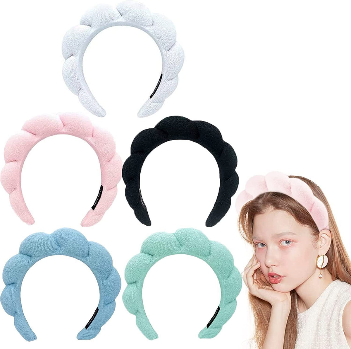 Lady's velvet sponge hairband teemdrop