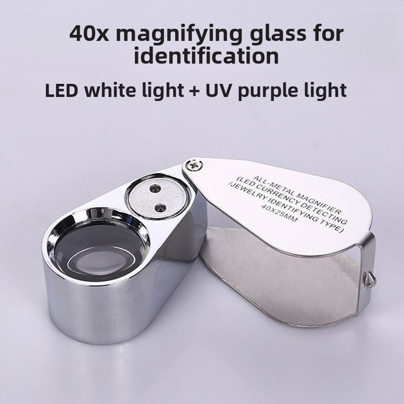 Handheld Folding LED Illuminated Magnifying Glass
