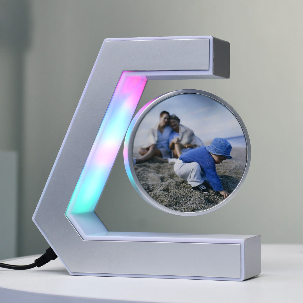 Magnetic Levitating LED Photo Frame Creative Floating Display Home Decor Gift teemdrop
