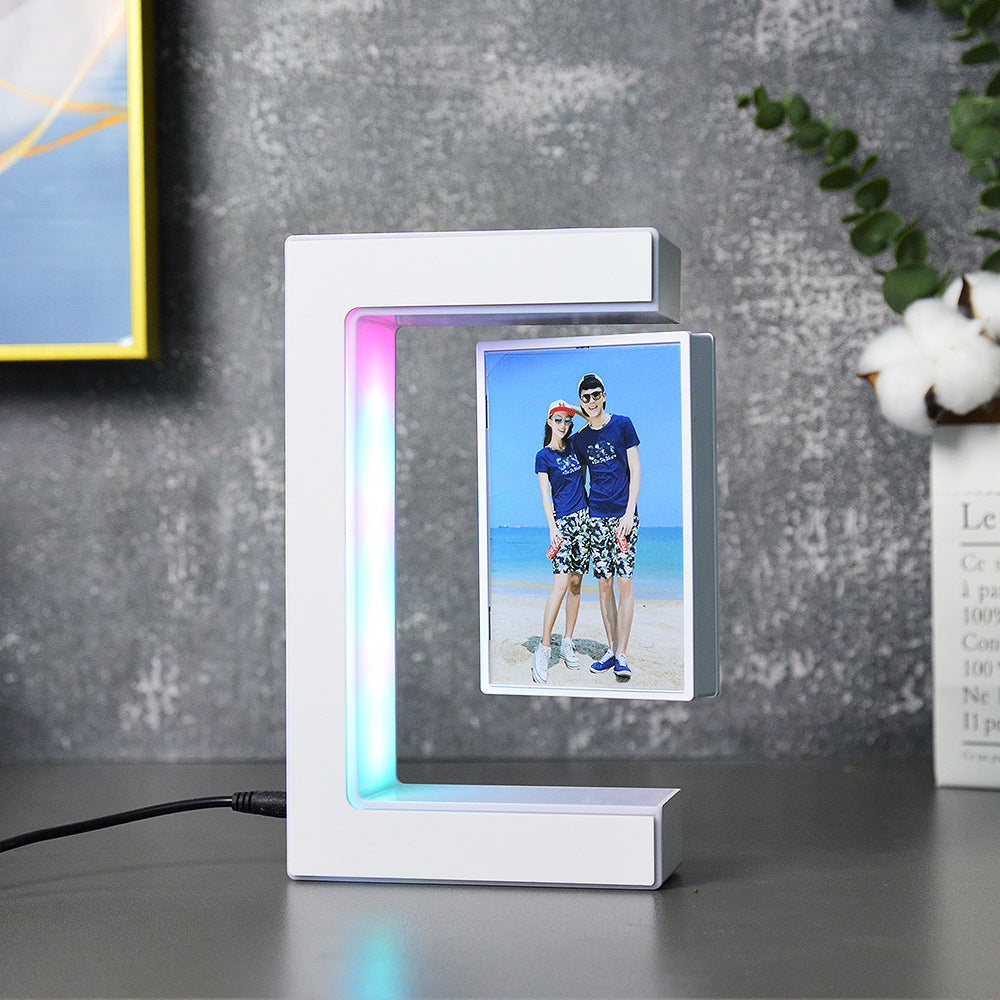 Magnetic Levitating LED Photo Frame Creative Floating Display Home Decor Gift teemdrop